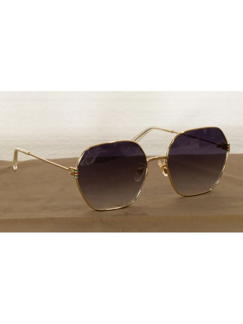 Gucci GG1285SA-001 Women's Gold Frame / Gray Gradient Lens Sunglasses